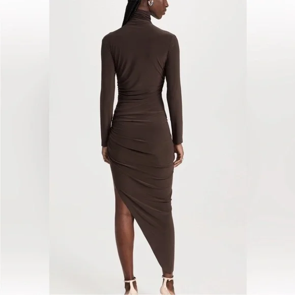 Norma Kamali Brown Asymmetrical Dress - Picture 11 of 13